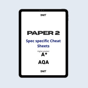 AQA A Level Biology Paper 2 Complete Revision Bundle | Topics 3.5–3.8 Cheat Sheets | PLUS FREE Revision Guide included | Exam Revision Pack