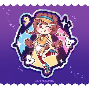 Doggy God Street Korone | Glossy & Holographic Die-Cut Sticker