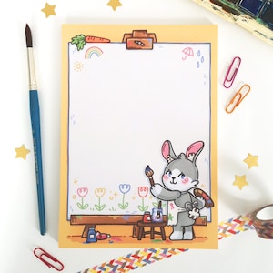Artist Bunny A5 Notepad | Cute Art Themed Notepad |
