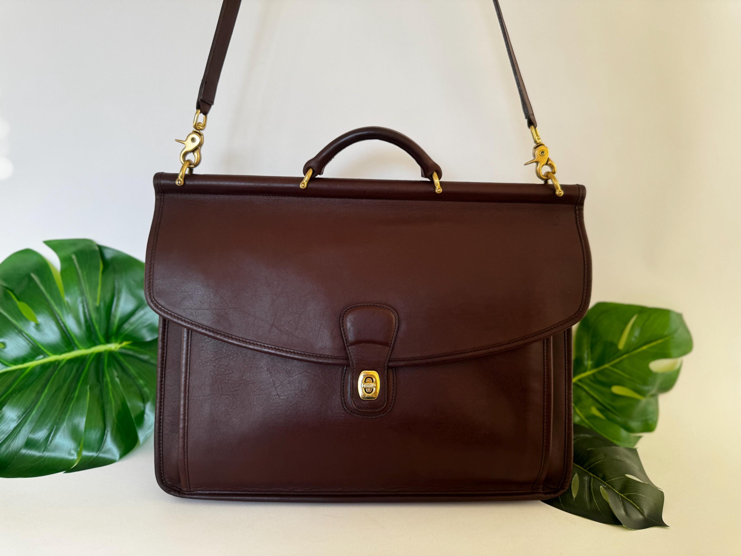 Vintage Coach | Beekman Briefcase | #5266 | Mahogany - Etsy
