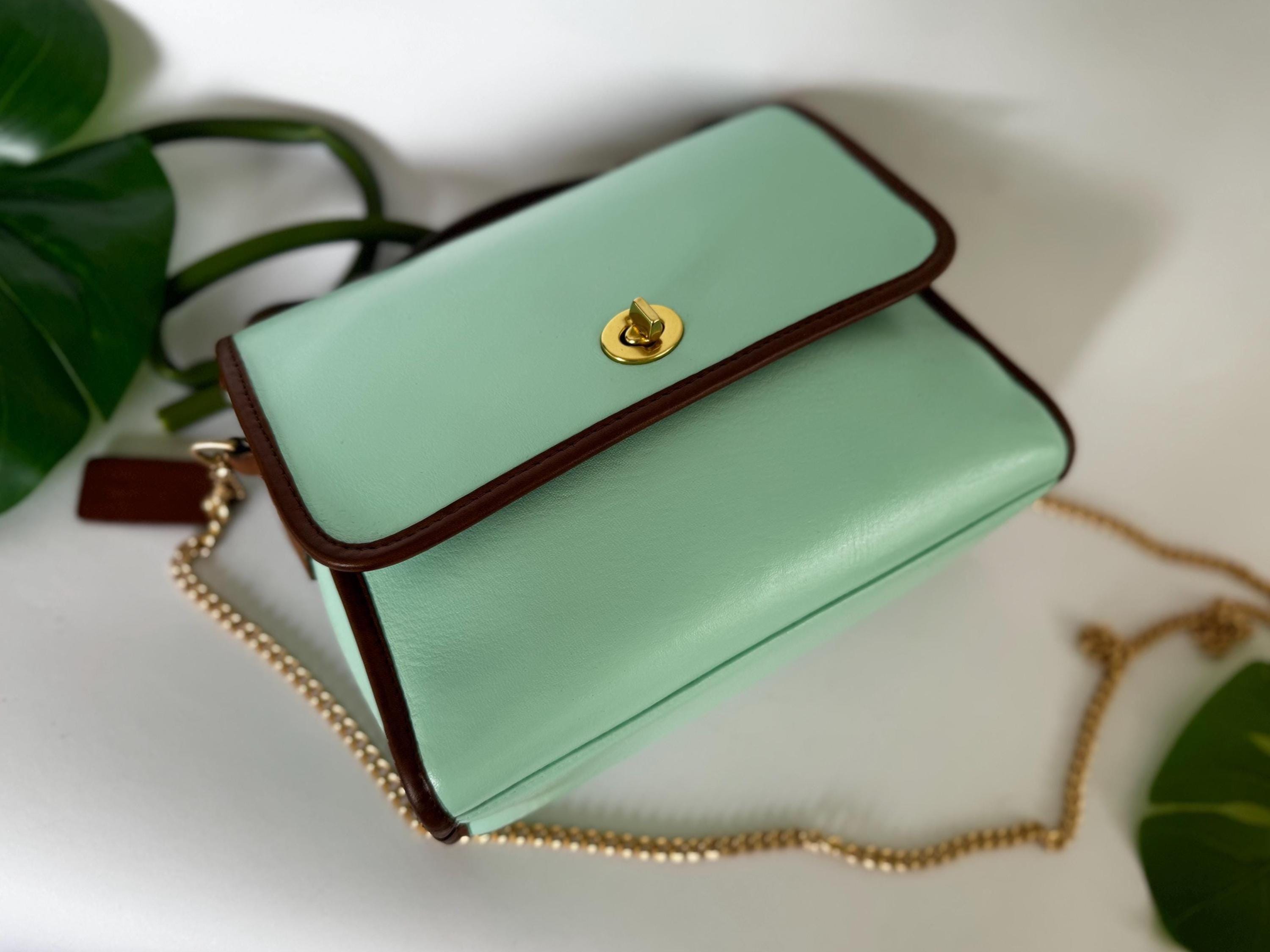 Vintage Coach | Court Bag | #9870 | *bespoke Mint Green - Etsy