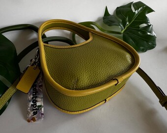 Coach | Mini Ergo Bag | Coachtopia | Lime Green Sunflower - Etsy