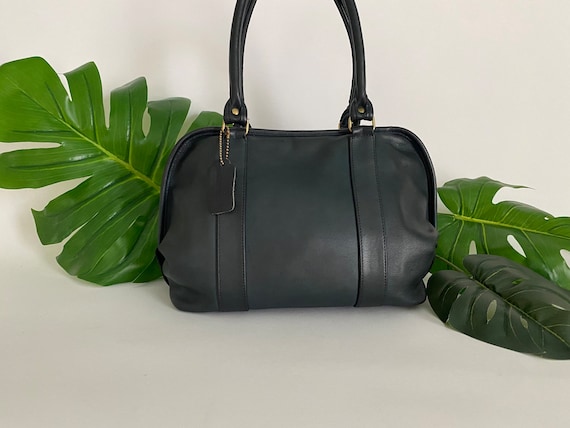 Vintage Coach Satchel Doctor Bag 4055 Navy Etsy