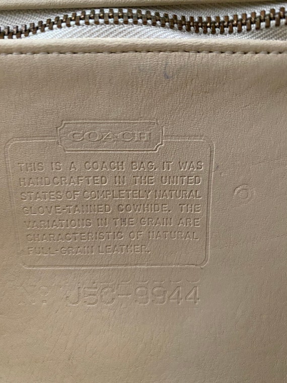 Vintage Coach Taylor Bag 9944 Bone Gem
