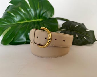 Vintage Coach | Classic Belt | #8500  |  Bone