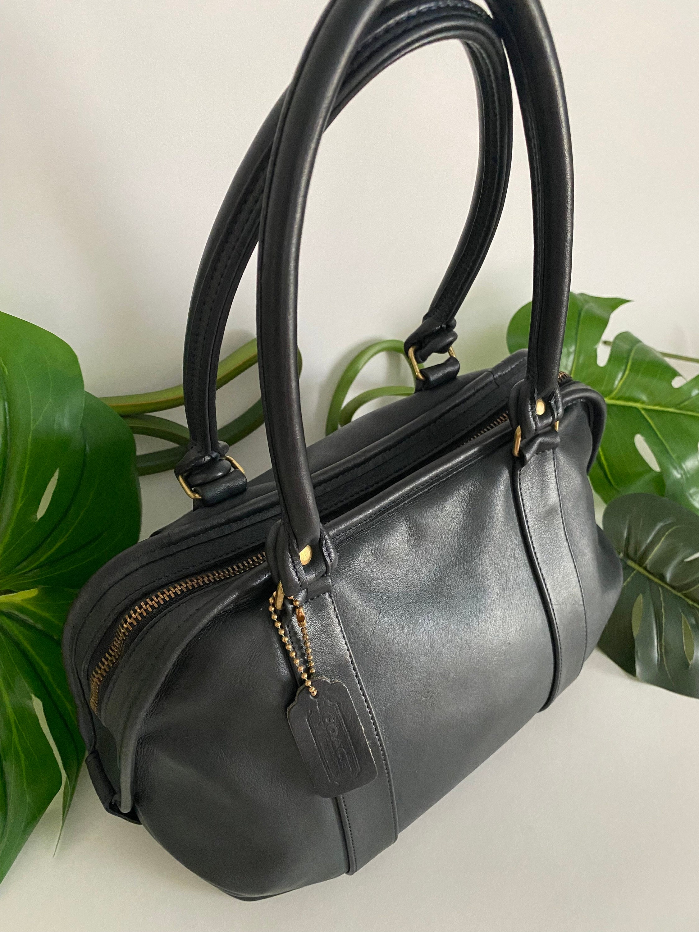 Vintage Coach Satchel Doctor Bag 4055 Navy Etsy