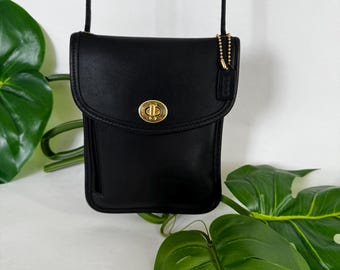 Vintage Coach Saddle Pouch Large | Style 9585 | Black | Made
