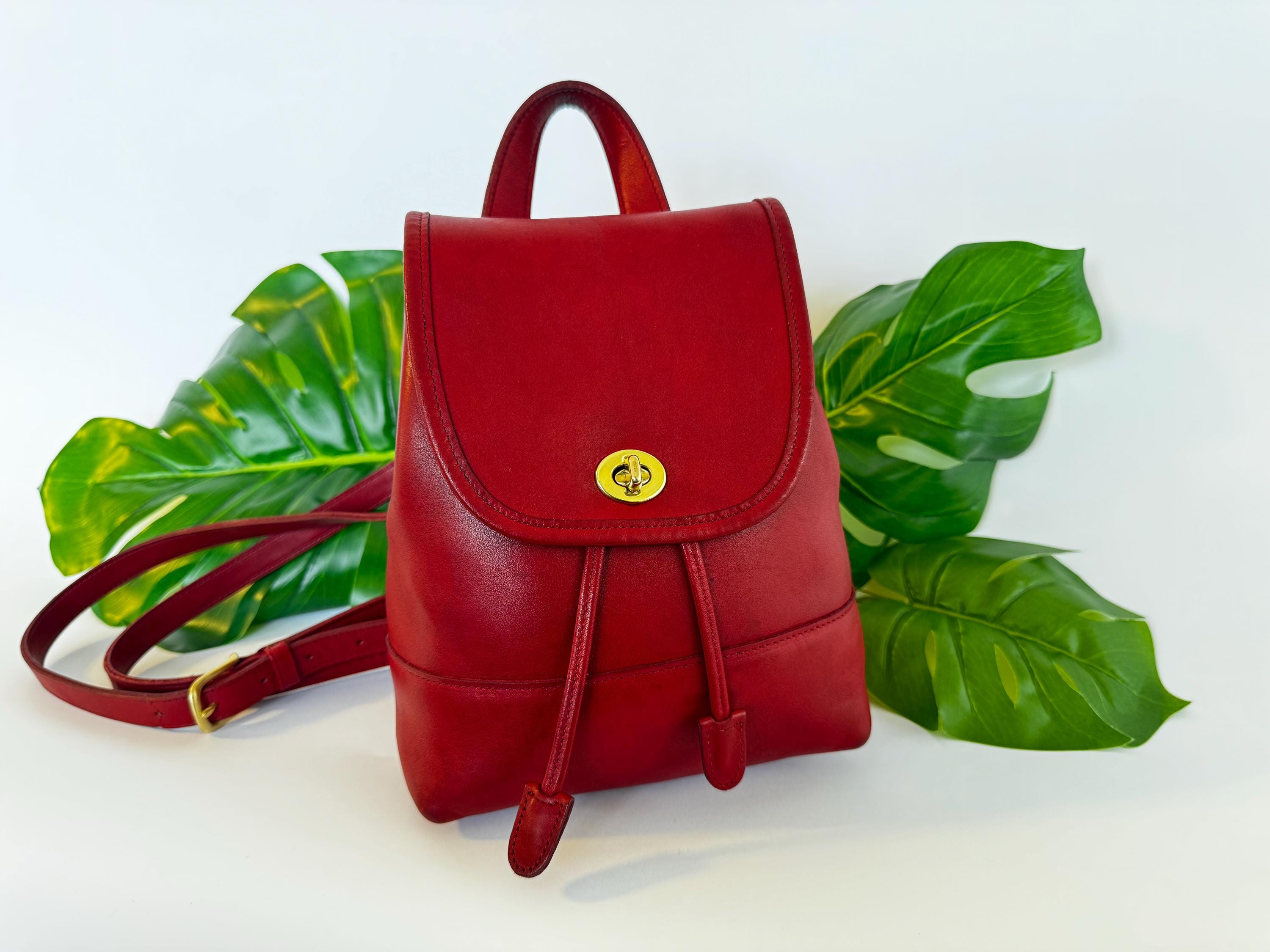vintage coach old ✨9960 leather bag read VINTAGE COACH BROWN LEATHER 9960 DAY PACK BACKPACK PURSE