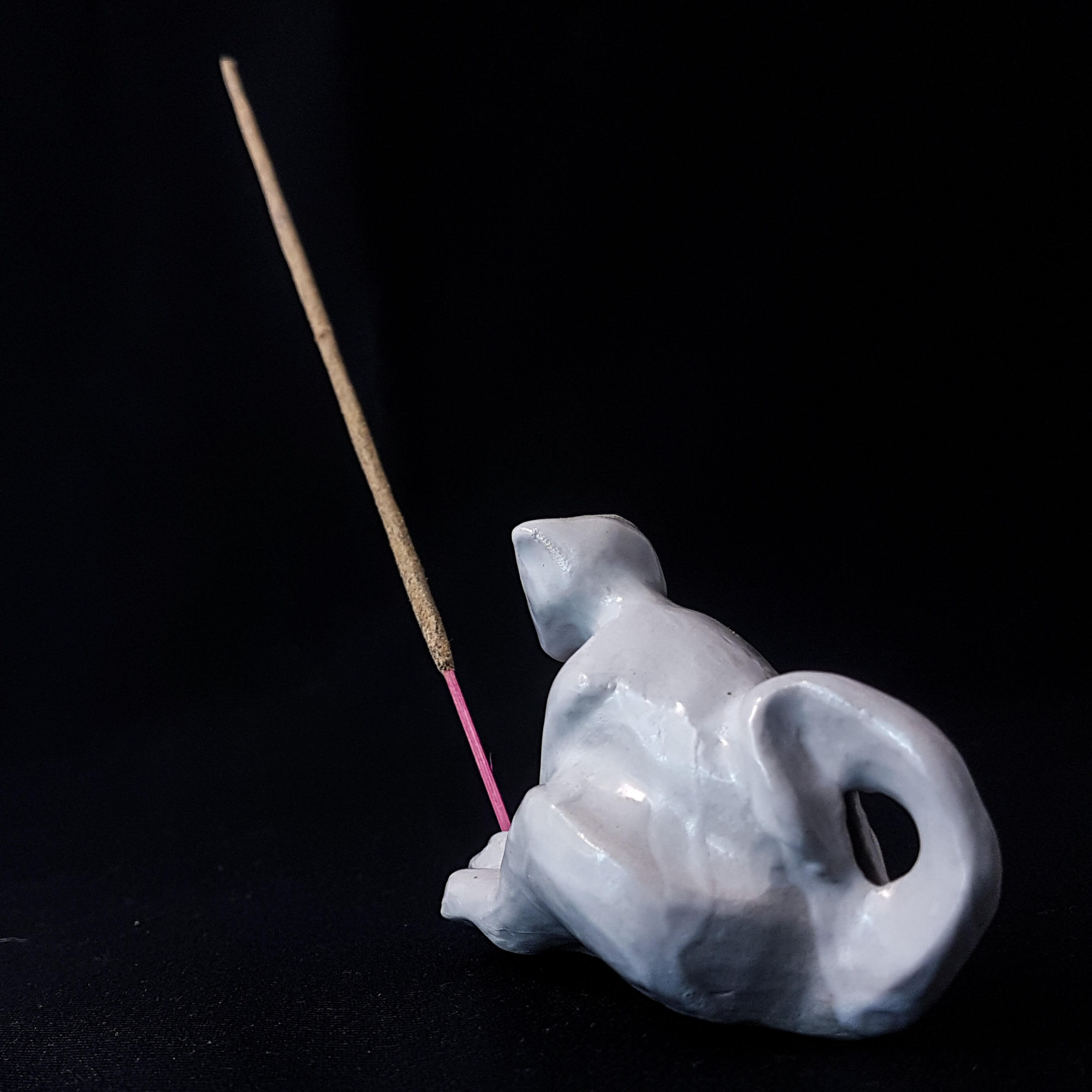 Ceramic figurine cat incense holder Etsy