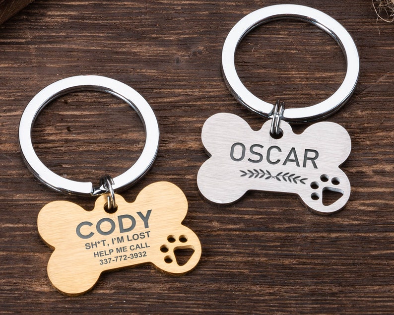 Pet Dog Tag Custom Dog Tag Pet Dog ID Tag Puppy Tag Etsy Canada