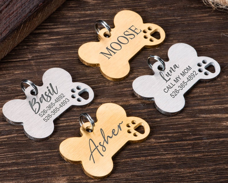 Pet Dog Tag Custom Dog Tag Pet Dog ID Tag Puppy Tag Etsy Canada