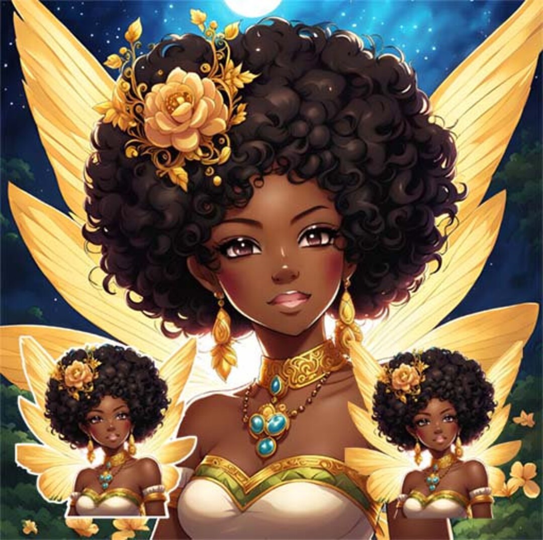 African American Fairy Fairy Clipart Melanin Magic - Etsy