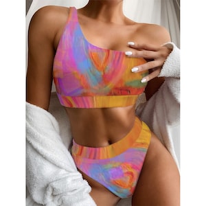 Women&#39;s Bikini With Single Shoulder Mandala Collection