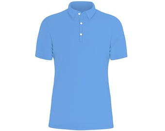 Men's Stretch Polo Shirt Baby Blue