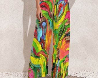 Women's Wide Leg Pants African Tree Collection