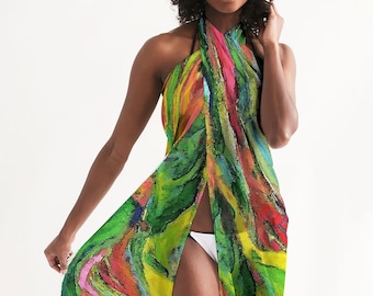 Swim Cover Up Green African Tree Collection