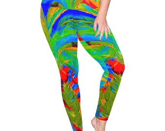 Women's High Waist Leggings La Piña Dulce Collection (Plus Size)