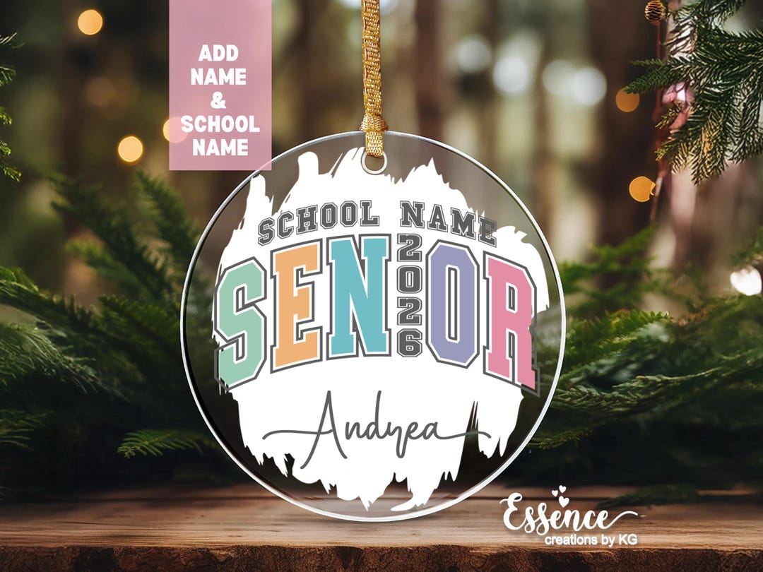 Custom Senior 2026 Ornament Gift Personalized Class of 2026 Acrylic ...