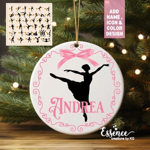 Personalized Dance Ornament Custom Dancer Gift For Dance Teacher Holiday Keepsake Idea Ballet Recital Present Dance Lover Xmas Decor Gifts