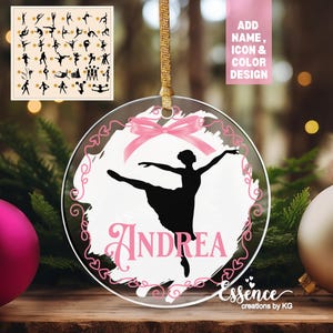 Custom Dancer Ornament gift Personalized Dance Teacher Holiday Keepsake Xmas Idea Ballet Recital Present Dance Lover Gift Dance Mom Decor