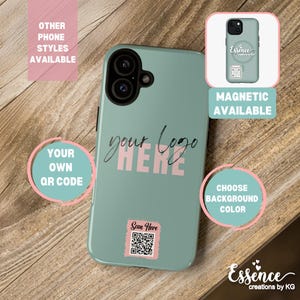 Personalized Business Phone Case for nail tech gifts Custom Business Logo QR Code Sign Esthetic Gift Pixel 6a Case Scan to Pay QR code