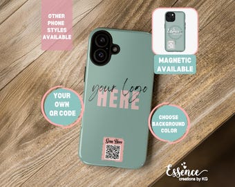 Personalized Business Logo QR Code Phone Case: Nail Tech Gift