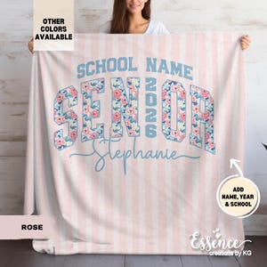 Personalized graduation keepsake throw blanket grad giftful Custom graduate night blanket gifts Senior Class of 2026 Senior mom college gift