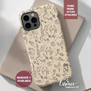 Bookish personalized book phone case dragon lover gift Custom fantasy book phone case gift Bookworm Dragon bookshelf magsafe iphone case