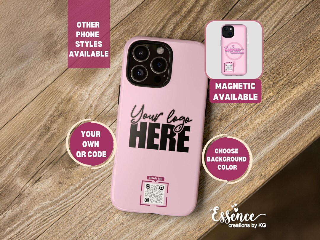 Personalized Business Logo QR Code Phone Case - Magsafe Compatible - Etsy