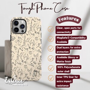 Bookish personalized book phone case dragon lover gift Custom fantasy book phone case gift Bookworm Dragon bookshelf magsafe iphone case