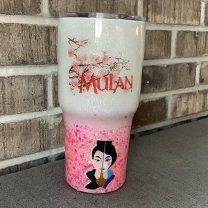 Mulan glitter tumbler
