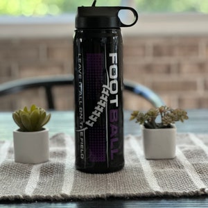Football water bottle, kids water bottle, personalized water bottle,