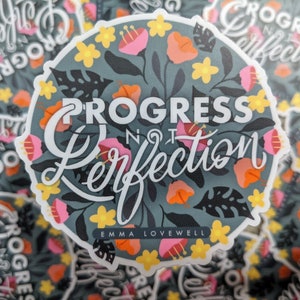 Progress Not Perfection Sticker