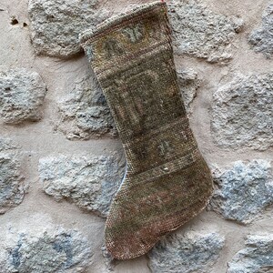 Christmas stocking, rug stocking, Christmas decoration, Christmas socks, vintage stocking, wall decoration,Christmas gift stocking, C011