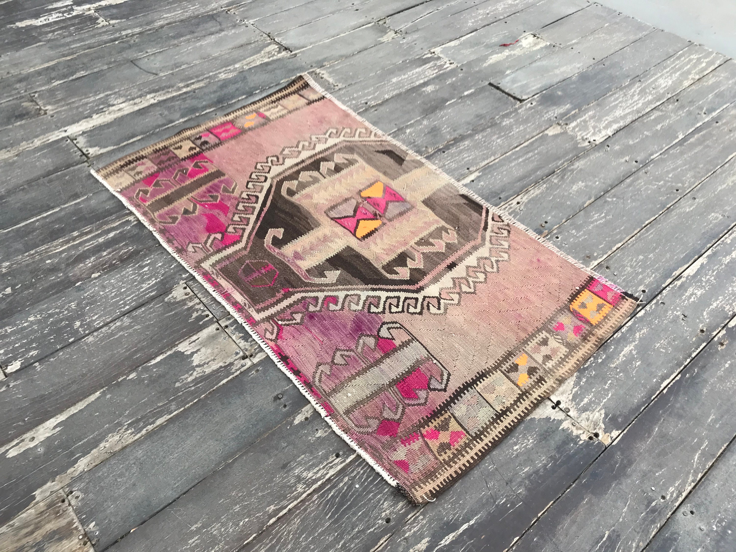 Pink turkish rug Area rug Handmade rug Vintage rug Etsy