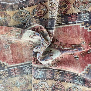 Turkish rug 3x7, Vintage area rug, Hand knotted rug, Handmade rug, Woven rug, Tribal anatolian rug, oriental rug, Rustic decorative rug