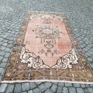 Großer Vintage Teppich, Türkischer Teppich, Handgewebter Kelim Teppich für Wohn-, Wohn- und Schlafzimmer