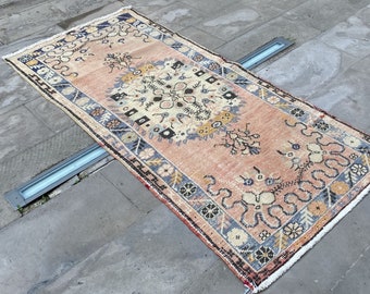 2.9x6.03ft Area rug,Nomadic rug,Vintage rug, Handmade rug, Turkish rug, Woven rug, Tribal rug, Oushak rug, Bohemian rug, Anatolian rug, E406