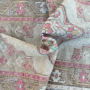 3x5 Collector piece rug, Small area rug, Vintage rug, Oushak accent rug, Handmade rug, Turkish rug, Anatolian rug, Woven rug