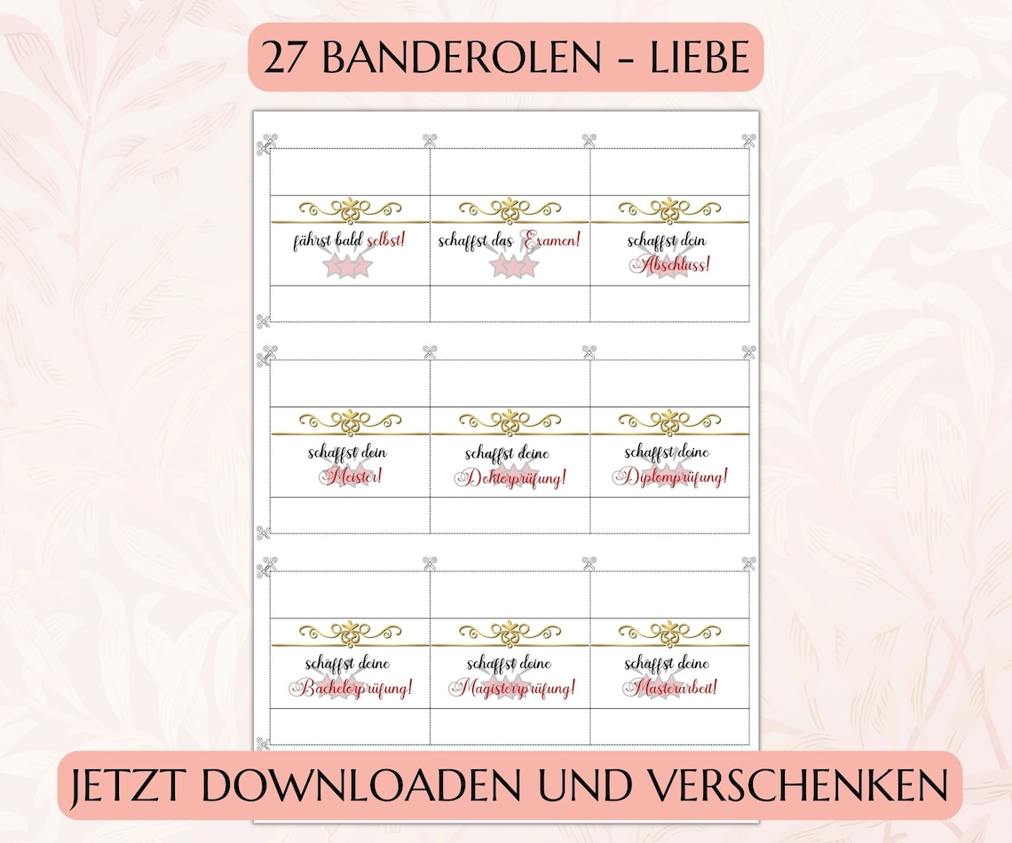 Duplo Banderole zum Download Vorlage zum ausdrucken Botschaften ...