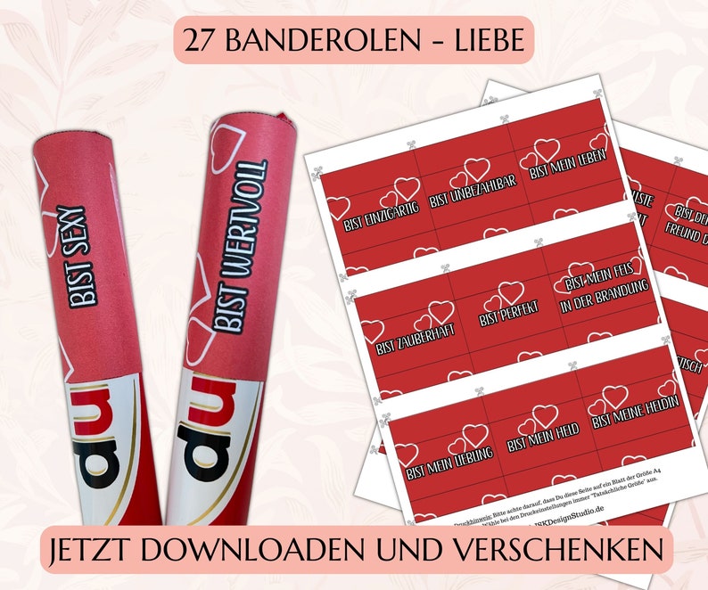 Duplo Banderole zum Download Du bist Vorlage zum ausdrucken Botschaften