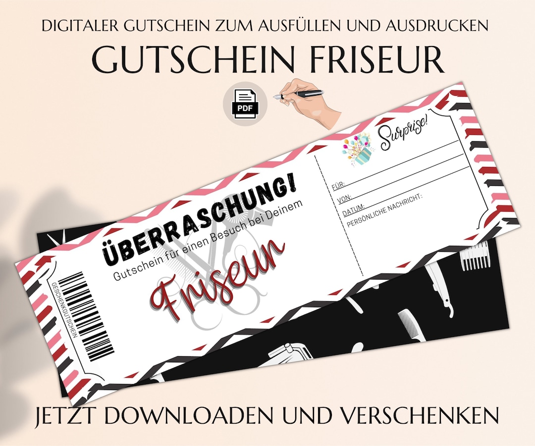 Gutschein Friseur Vorlage Zum Ausdrucken Friseurbesuch