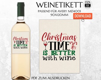 funny bottle label to print | Saying Wine Label Birthday Gift Christmas | Instant download | Last minute gift | FLE024