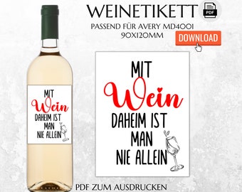 Étiquette de bouteille pour imprimer un anniversaire | Cadeau d’anniversaire d’étiquette de vin | Dicton du vin | Téléchargement instantané | Cadeau de dernière minute | FLE017