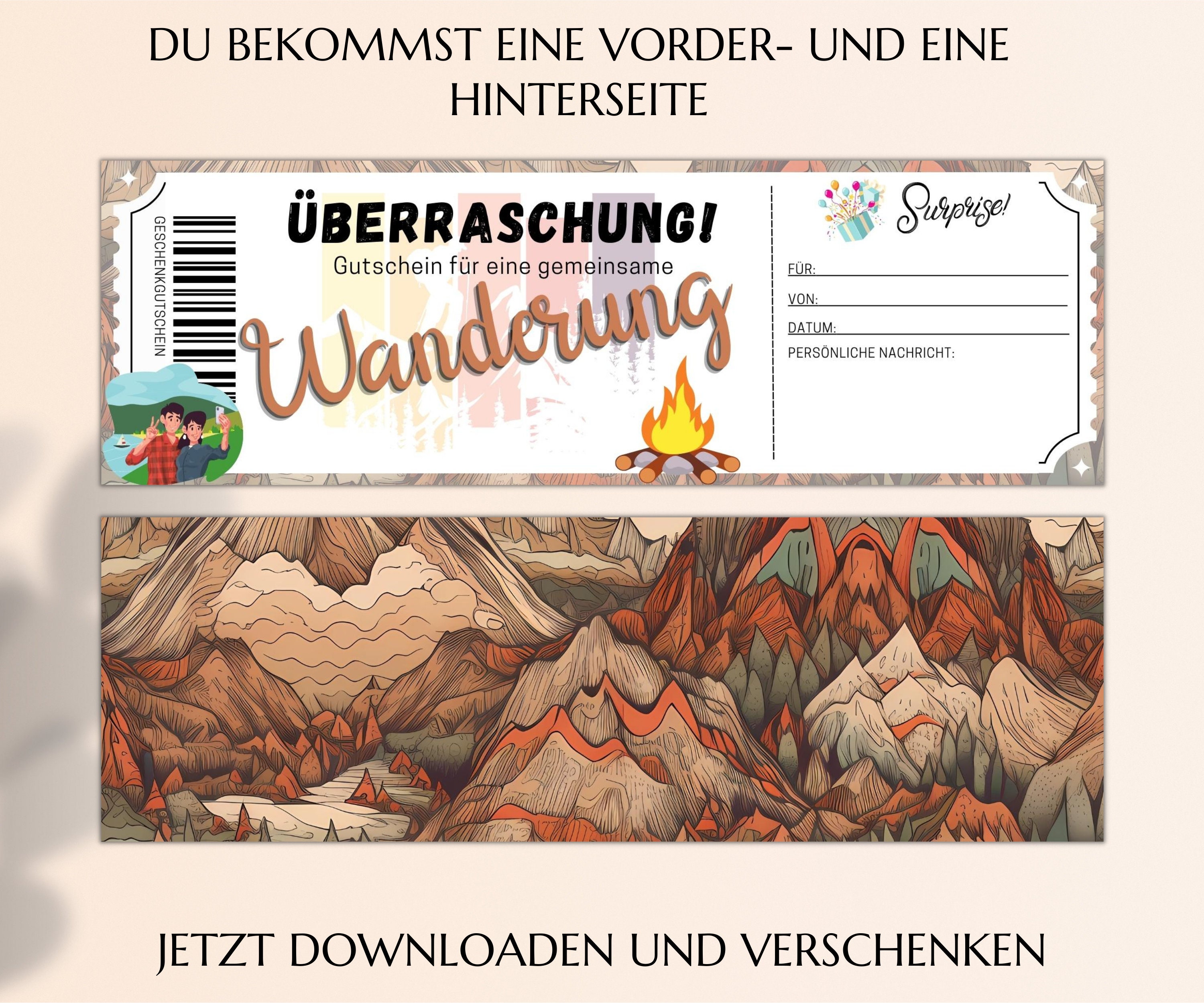 Wandern Gutschein Vorlage Zum Ausdrucken Gutscheinvorlage Für Wanderung