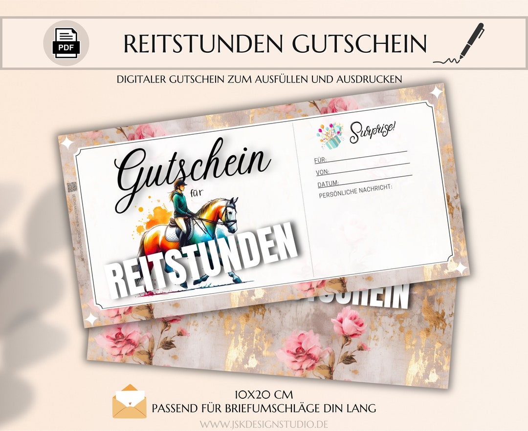 Ausdrucken Gutschein Für Reitstunden Vorlage Kostenlos Reitstunden Gutschein Vorlage Zum Ausdrucken Reitstunde Verschenken