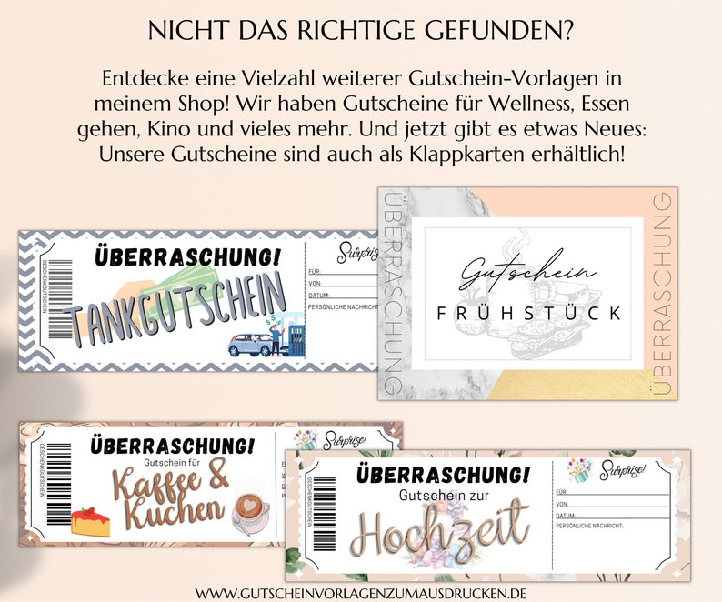 Gutschein Vorlage Wellness Gutscheinkarte PDF Download Geburtstag Geschenk Personalisiert JSK002 Bild 8