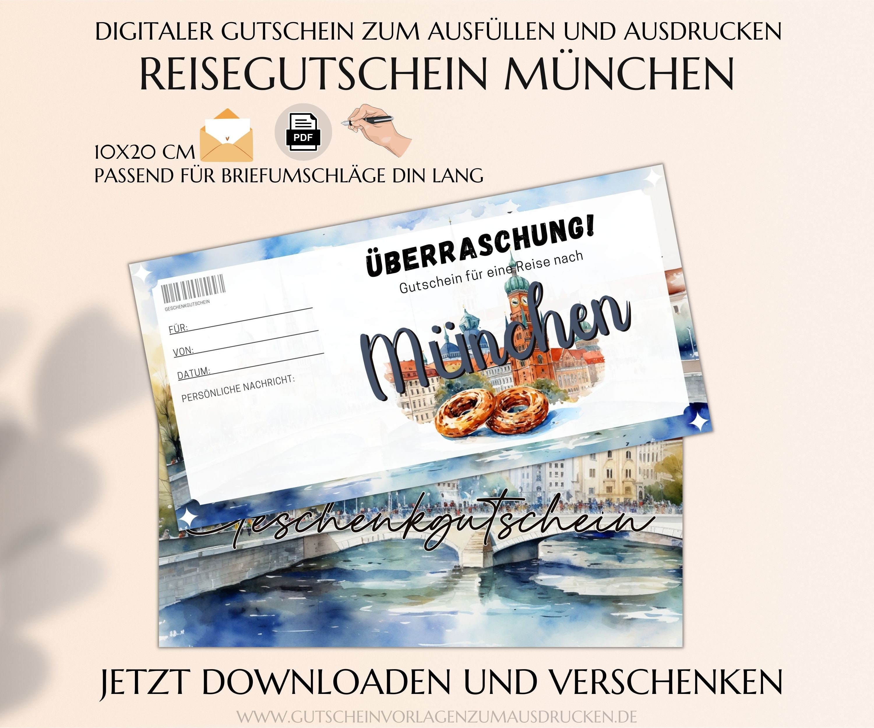 Reisegutschein München Vorlage Zum Ausdrucken Gutschein München Reise