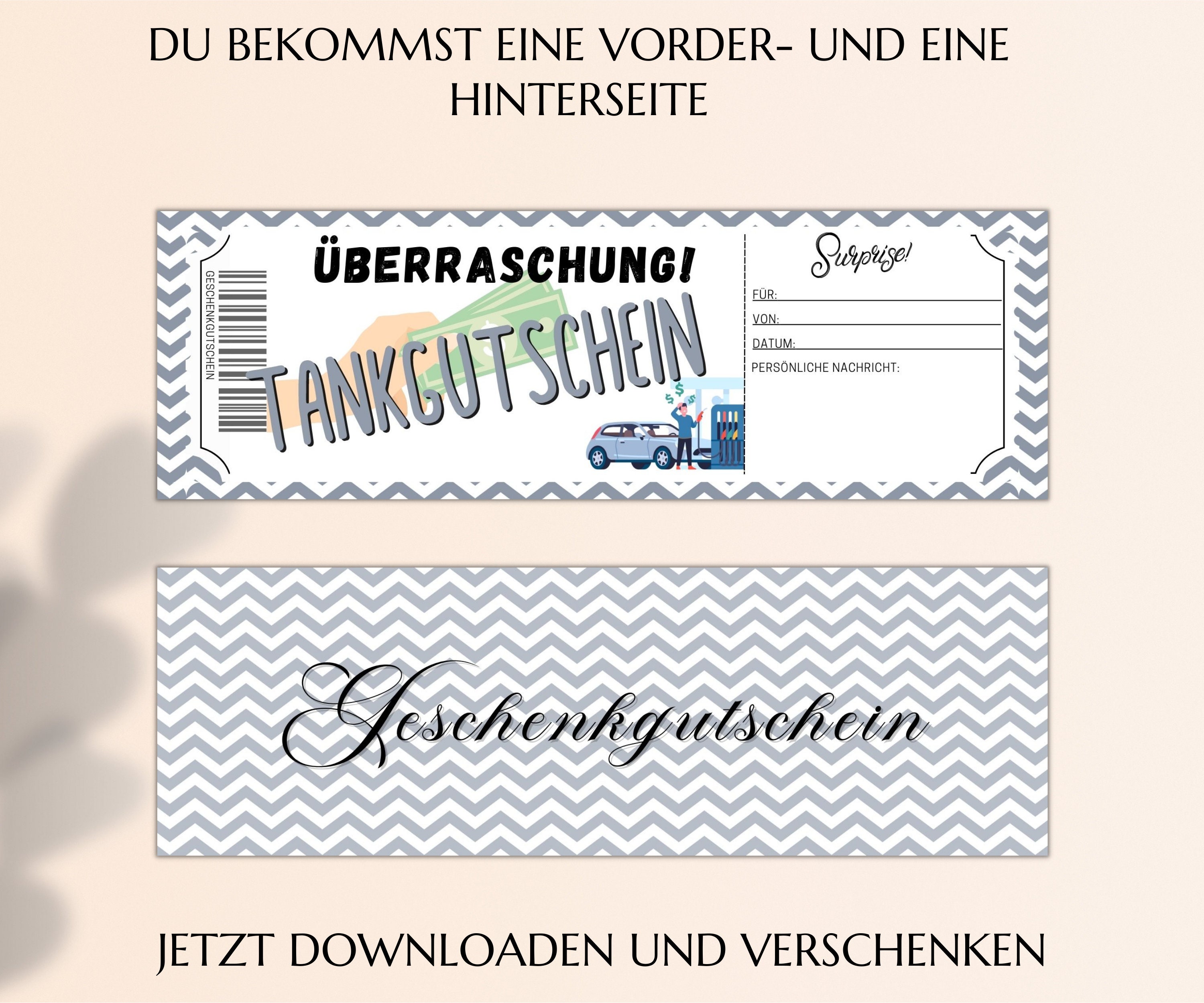 Tankgutschein Sofort Ausdrucken Gutschein Tankstelle Vorlage