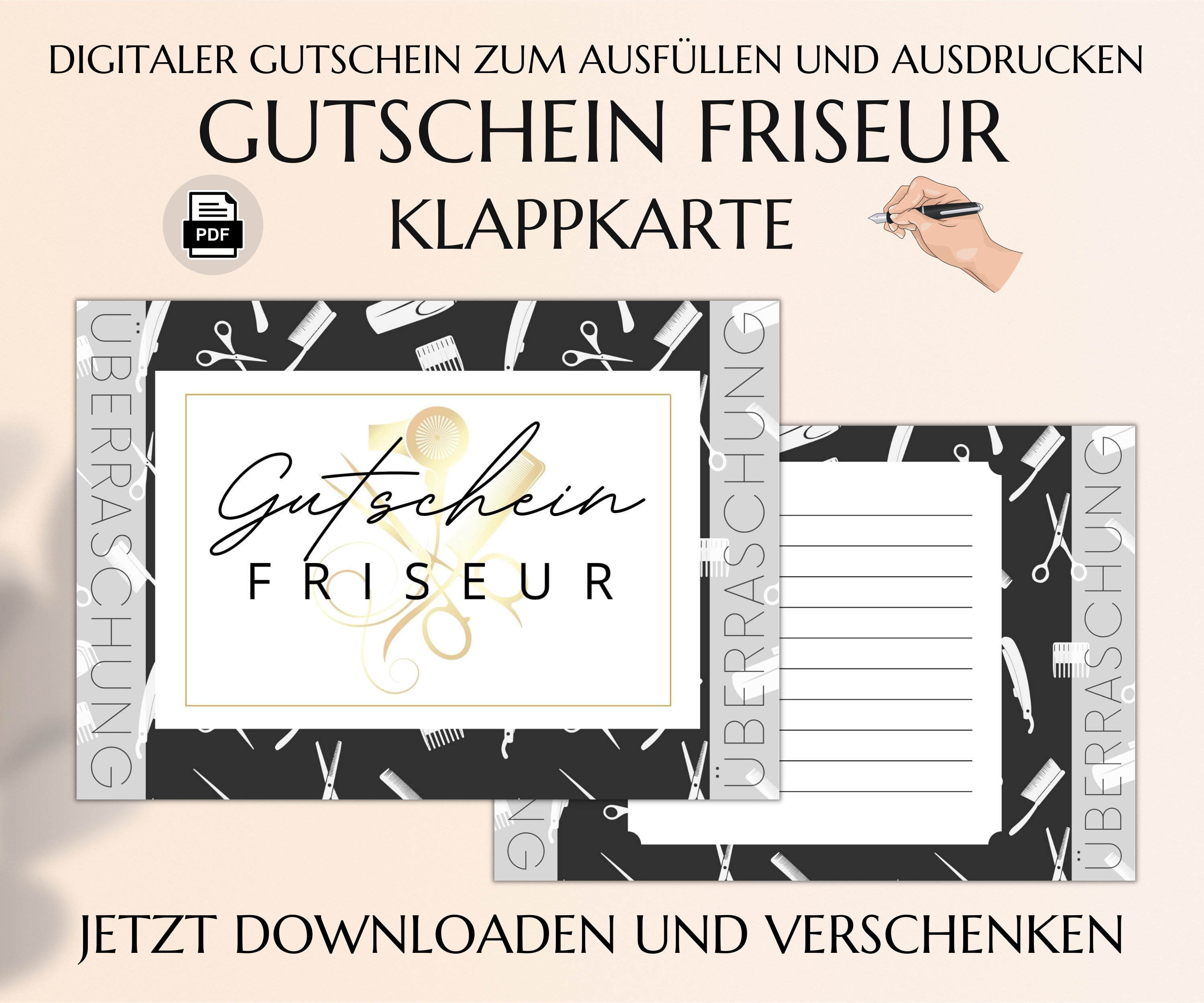 Friseur Gutschein Vorlage Zum Ausdrucken Gutscheinvorlage Friseurbesuch